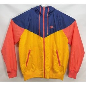 NIKE SPORTSWEAR WINDRUNNER JACKET Men Size M Gold/Blue Void/Magic Ember